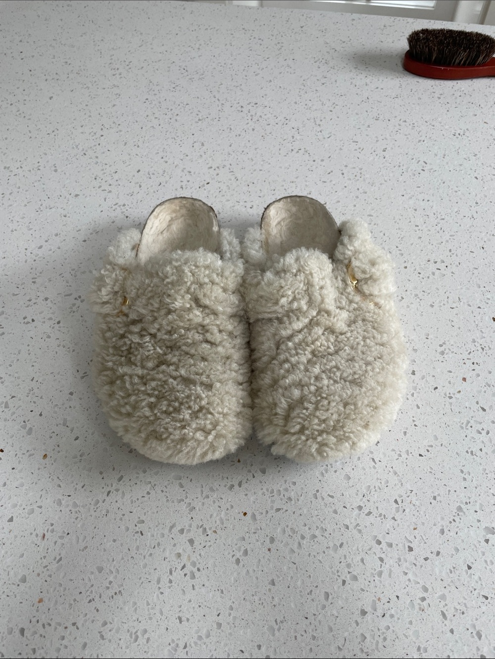 Birkenstock Boston Plush Shearling Clog in Cream